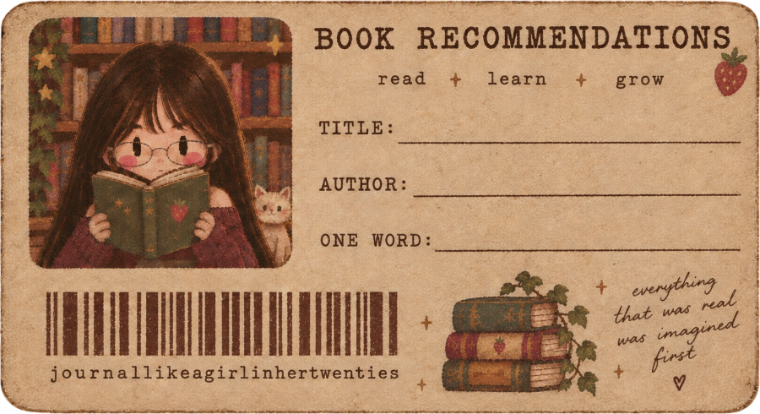 Book recommendation card